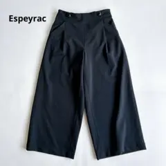 Espeyrac エスペラック　タックワイドパンツ　ストレッチ　ブラック　1