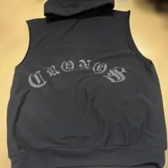 CRONOS ブラック ノースリーブフーディ Lサイズ　タンクトップのサムネイル