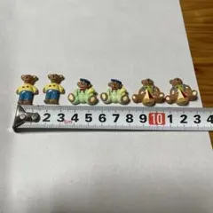 アンティークボタン テディベア3種6個