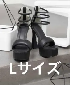 ダーリッチ　ストラップヒールサンダル　BLK Lのサムネイル