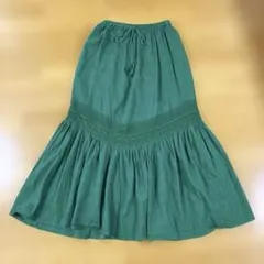 コーエン coen MARKET ティアードロングスカート グリーン マキシのサムネイル