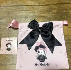 마이멜로디 巾着袋 산리오 メロクロ