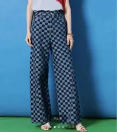MAISON SPECIAL ストライプデニムパンツ ダメージ インディゴ 36 