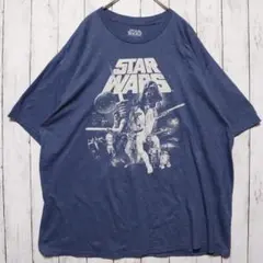 メンズXXL【A品】メキシコ製スターウォーズTシャツ紺1667