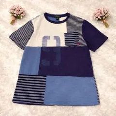 【希少】ポロラルフローレン パッチワーク風 クレイジーパターン ポケットTシャツ