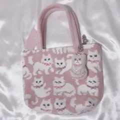 FEILER フェイラー 猫柄 モンプティシャ ミニバッグ ハンドバッグ