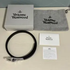 【新品】Vivienne Westwood 牛革ベルト ブラック 保証書付のサムネイル