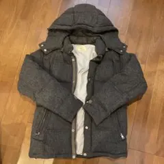 BEAUTY&YOUTH フード付きダウンジャケット グレー