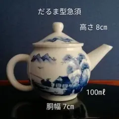 中国美術　清朝期染付　急須　窓に人物図水注　茶器 茶道具 唐物骨董品 中国美術 清朝期染付 急須 窓に人物図水注 茶器 茶道具 唐物骨董品
