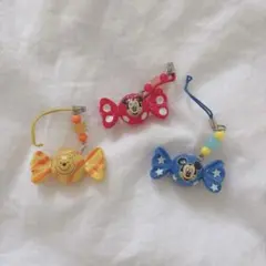 ディズニーランド レトロ キャンディ ストラップ キーホルダー 3点セット