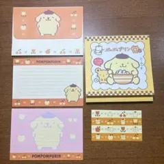 希少 レア サンリオ ポムポムプリン レターセット 便せん 封筒 シール 折り紙