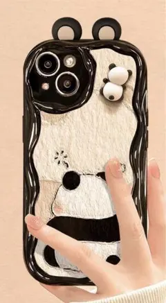 【新品未使用】iPhone14Pro Max ケース ブラック パンダ