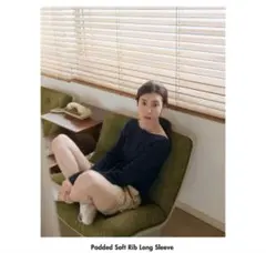 【マイウィークネス】パデッドソフトリブロングスリーブ