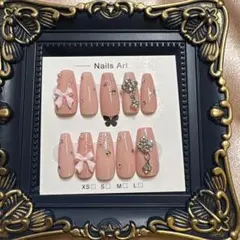 【‪ෆ‪現品‪ෆ‪】ネイルチップ ピンクネイル ワンホン 量産型