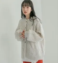 厚手カーディガン ニット