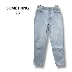 サムシング　エドウィン　デニム　レギュラー　スリム　２６　日本製　水色　W63