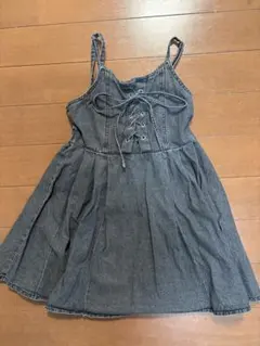 ラブトキ　ダークグレー ジャンバースカート サイズS、140（130）