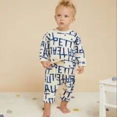 プチバトー スウェットプリントロンパース 6m 67cm
