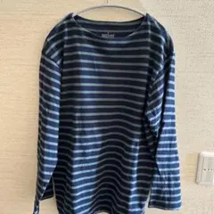 無印良品　ボートネック長袖シャツ L