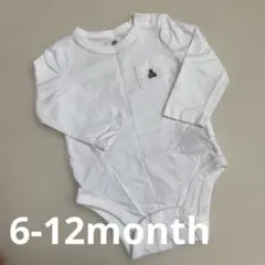 baby GAP 長袖ロンパース 白 6-12month 80cm くま