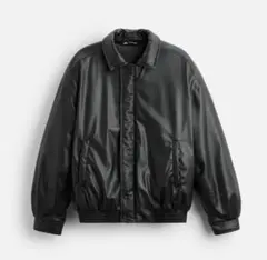 ZARA フェイクレザー キルティングジャケット