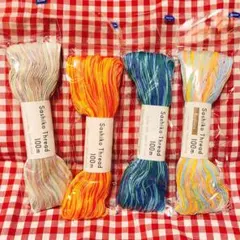 Sashiko Thread 刺し子糸 100m 4点セット