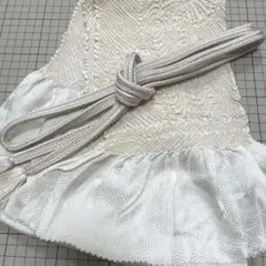 帯揚げ帯締めセット　白　正絹