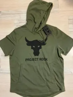 新品UNDER ARMOUR Project Rock 半袖パーカーＬサイズのサムネイル
