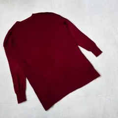 《 インディヴィ 》 長袖 トップス バーガーンディ M カシミヤ ニット