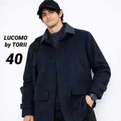 LUCOMO テーラージャケット チェスターコート L グレー ウール アンゴラ