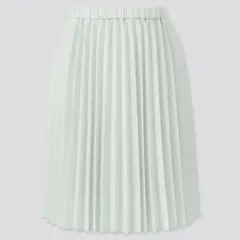 ユニクロUNIQLOプリーツスカートキッズ160ライトグリーンミント