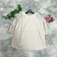 【Te chichi】ベージュ Vネック ブラウス フリーサイズ トップス