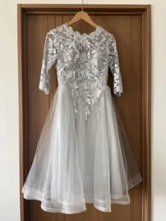結婚式・ピアノ発表会向け:パーティドレス(グレー)