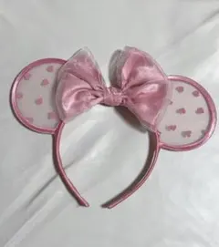 【美品】ディズニーランド ミニー　ピンクカチューシャ
