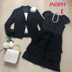 日本製 INDIVI ジャケット ワンピース Lサイズ