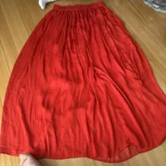 AZUL by moussy 赤 フレアスカート S