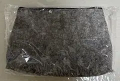 グレー フェルトポーチ 約20cm x 14.5cm