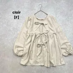 clair/リボンブラウス/F/ベージュ/ガーリー/シンプル/ナチュラル