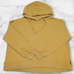 マスタードカラー パーカー　LL