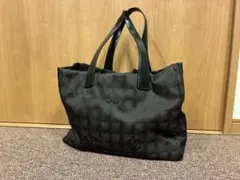 ジャンク品 シャネル ニュートラベルライントートMM マロン：茶CT6 