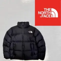 【極美品&刺繍ロゴ】ノースフェイス　ヌプシダウン　黒　メンズXL　ND92335