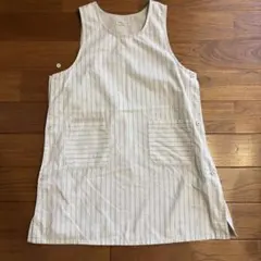 エプロン ベージュストライプ