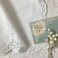 SWC215北欧ヴィンテージホワイト刺繍のタティングレースクロス/レースドイリー