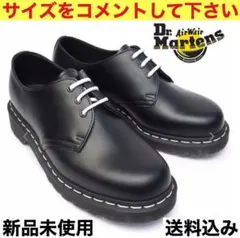 ドクターマーチン 3ホール　ホワイトウェルト 白ステッチ　1461WS