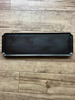나무 쟁반, 긴 접시, 검은 칠기, 화과자, 분재, 현대식 차 도구