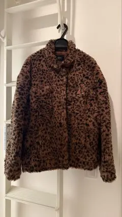 MURUA（ムルーア）オーバーボアファーコート　レオパード