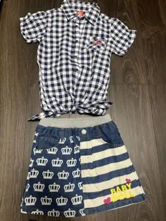 BABYDOLL シャツ、スカート　120.