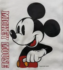 90s Disney シャドーミッキー 青パン ビンテージ 村上淳 袖裾シングル