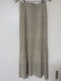ROPE' PICNIC 透かし編みニットマーメイドスカート 38のサムネイル