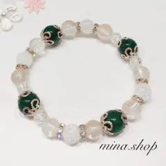 ♡グリーン翡翠&ルチルブレスレット♡